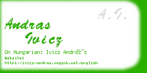 andras ivicz business card